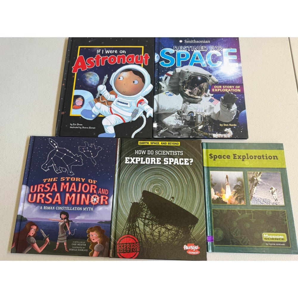 Childrens Space Science Book Lot 5 Smithsonian Astronaut Constellation STEM Hard